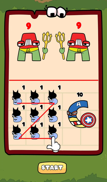 Merge Alphabet 2D Fusion Fight - Gameplay image of android game