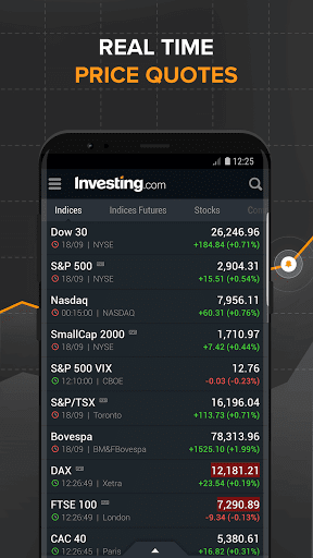 Investing.com – اخبار بورسی و مالی اینوستینگ - عکس برنامه موبایلی اندروید