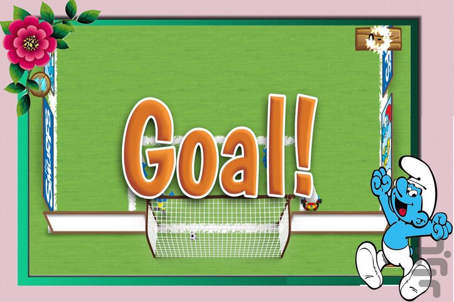 بازی فوتبال اسمورفی - Gameplay image of android game