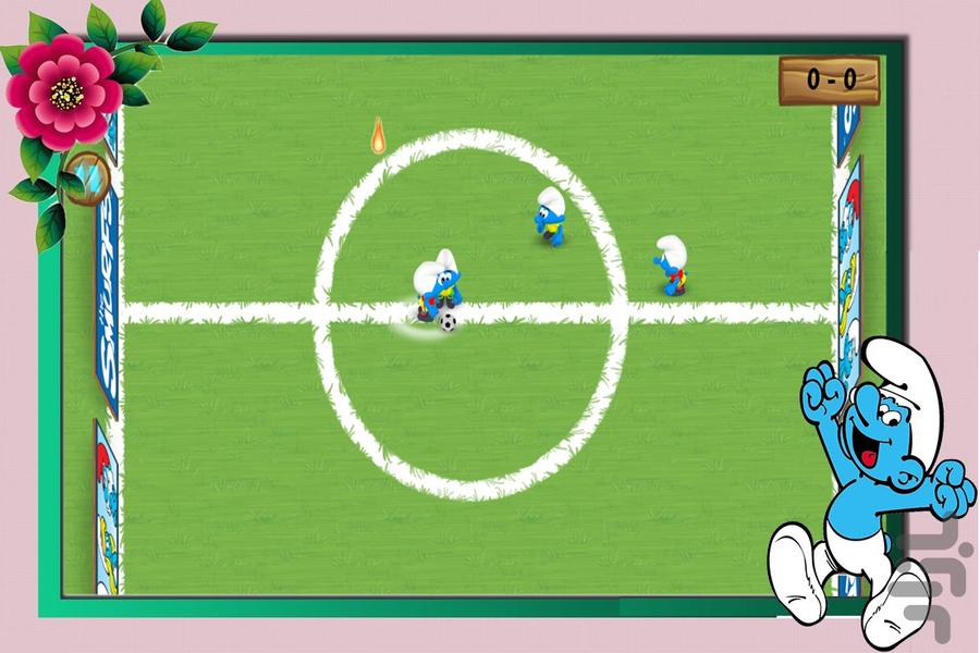 بازی فوتبال اسمورفی - Gameplay image of android game