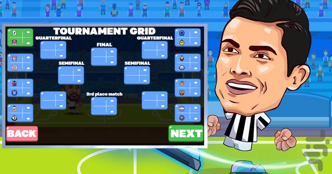 بازی فوتبال کله ای - Gameplay image of android game