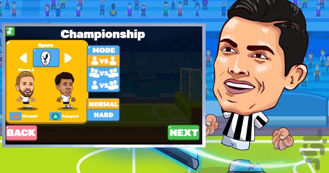 بازی فوتبال کله ای - Gameplay image of android game