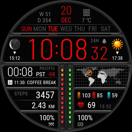 Futorum H۶ Digital watch face - عکس برنامه موبایلی اندروید