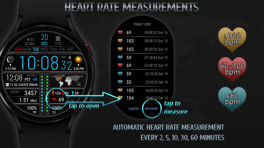 Futorum H۶ Digital watch face - عکس برنامه موبایلی اندروید