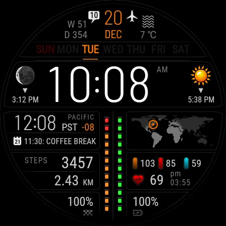 Futorum H۶ Digital watch face - عکس برنامه موبایلی اندروید