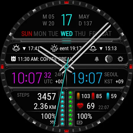 Futorum H7 Digital watch face - Image screenshot of android app