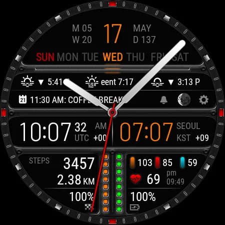 Futorum H7 Digital watch face - Image screenshot of android app