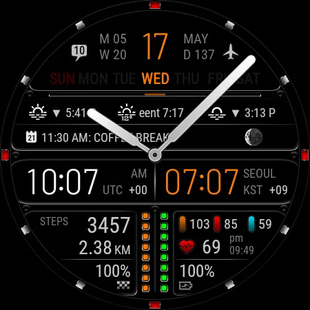 Futorum H7 Digital watch face - Image screenshot of android app
