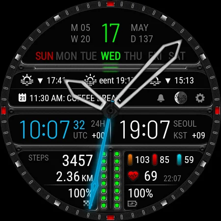 Futorum H7 Digital watch face - Image screenshot of android app