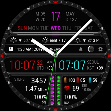 Futorum H7 Digital watch face - Image screenshot of android app