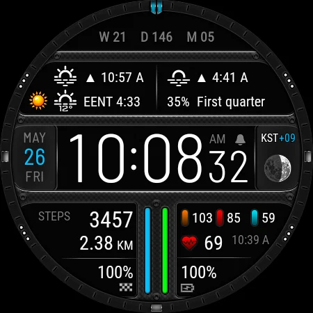 Futorum H8 Digital watch face - Image screenshot of android app