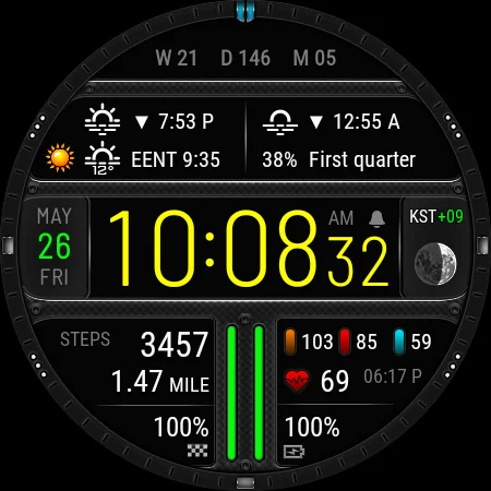 Futorum H8 Digital watch face - Image screenshot of android app