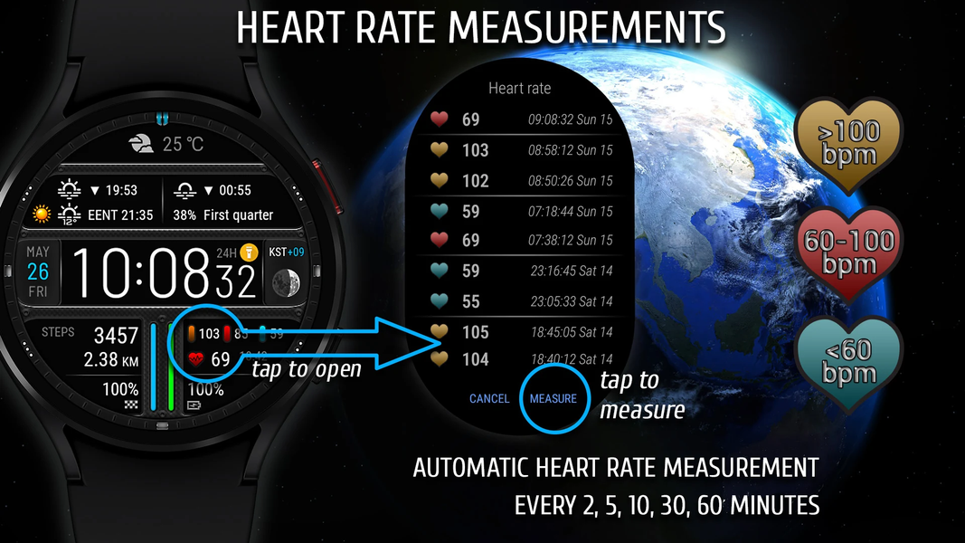 Futorum H8 Digital watch face - Image screenshot of android app