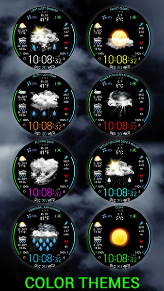 Weather watch face W5 - Image screenshot of android app