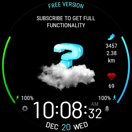 Weather watch face W5 - Image screenshot of android app