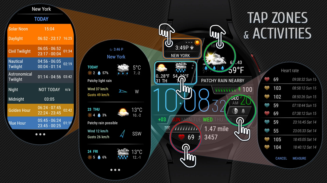 Weather watch face W6 - Image screenshot of android app