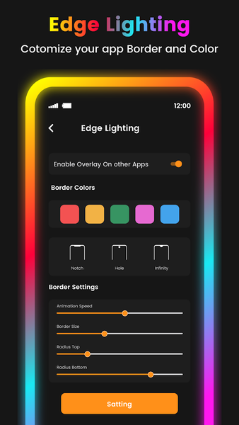 Edge Lighting - Borderlight - عکس برنامه موبایلی اندروید