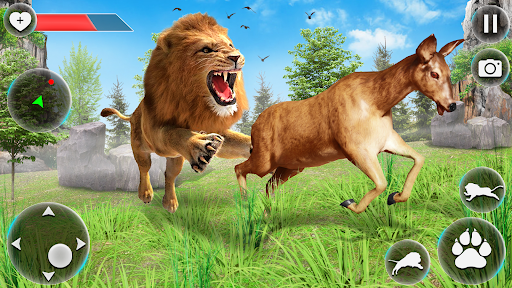 Wild Lion Animal Survival Game - Gameplay image of android game