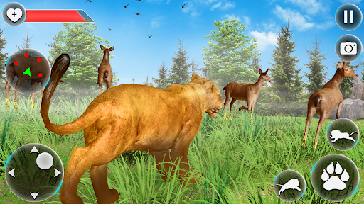 Wild Lion Animal Survival Game - Gameplay image of android game