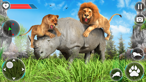 Wild Lion Animal Survival Game - Gameplay image of android game