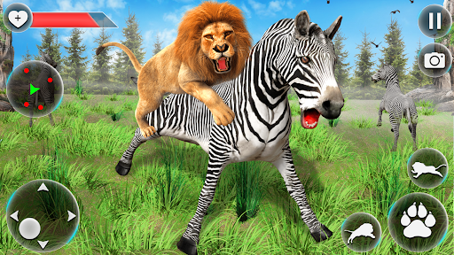 Wild Lion Animal Survival Game - Gameplay image of android game