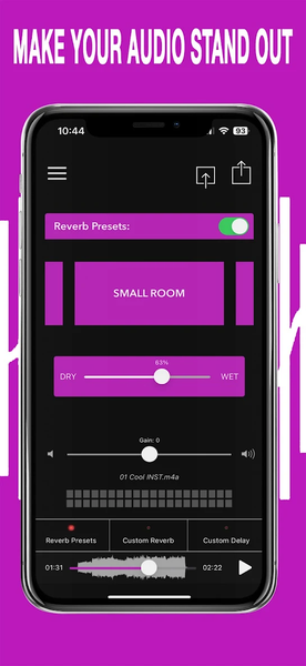 AudioVerb: Add Reverb to Audio - عکس برنامه موبایلی اندروید