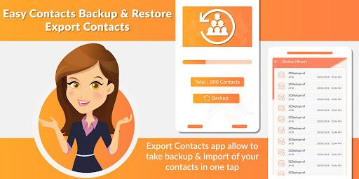 Easy Contacts Backup & Restore - Export Contacts - عکس برنامه موبایلی اندروید
