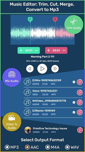 Music Editor: Trim, Cut, Merge - عکس برنامه موبایلی اندروید