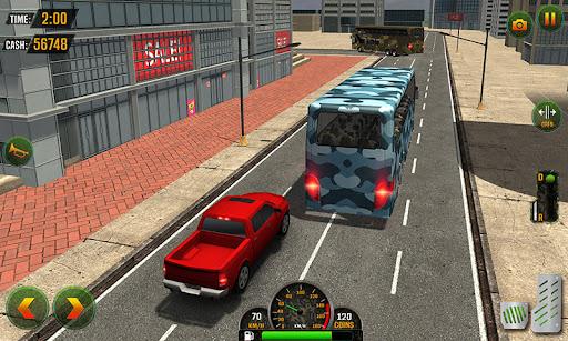 US Army Military Bus Driving - Gameplay image of android game