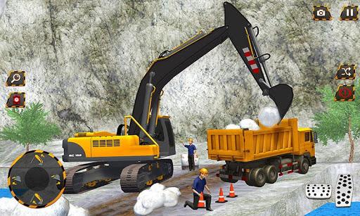 Snow Excavator: Crane Game - Gameplay image of android game