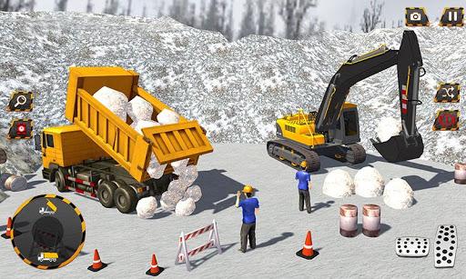 Snow Excavator: Crane Game - Gameplay image of android game