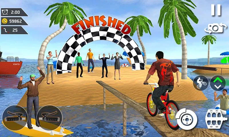 Waterpark BMX Bicycle Surfing - Gameplay image of android game