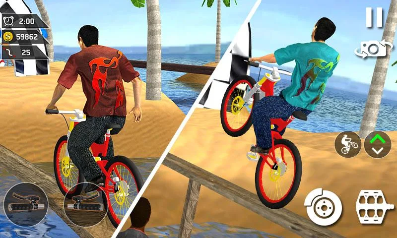 Waterpark BMX Bicycle Surfing - Gameplay image of android game