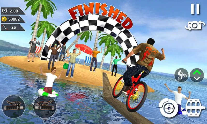 Waterpark BMX Bicycle Surfing - Gameplay image of android game