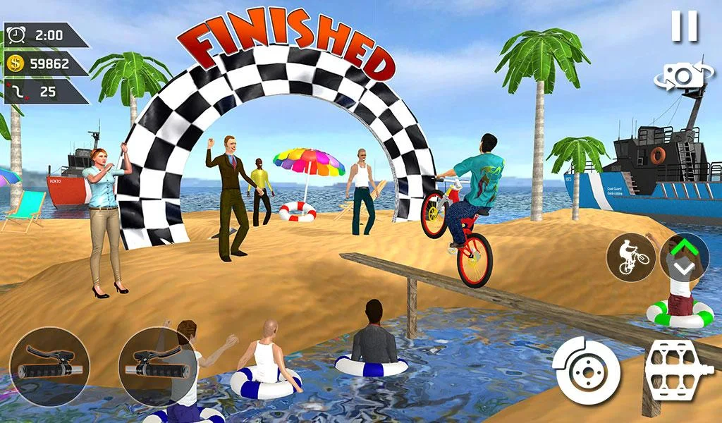 Waterpark BMX Bicycle Surfing - Gameplay image of android game