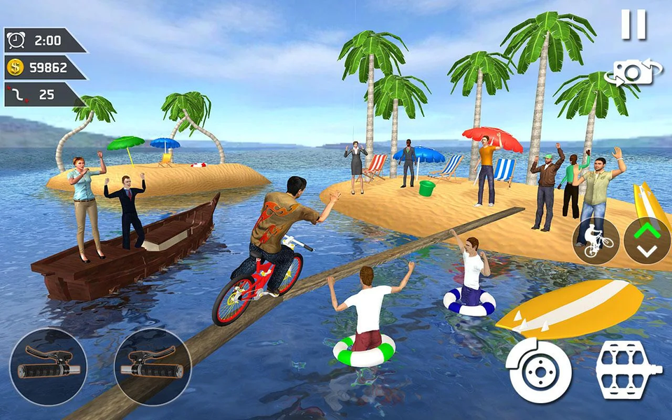 Waterpark BMX Bicycle Surfing - Gameplay image of android game