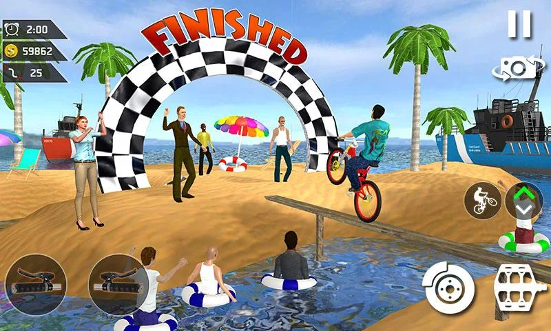 Waterpark BMX Bicycle Surfing - Gameplay image of android game