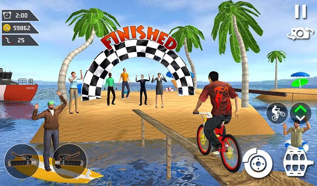 Waterpark BMX Bicycle Surfing - Gameplay image of android game