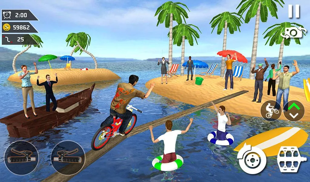Waterpark BMX Bicycle Surfing - Gameplay image of android game