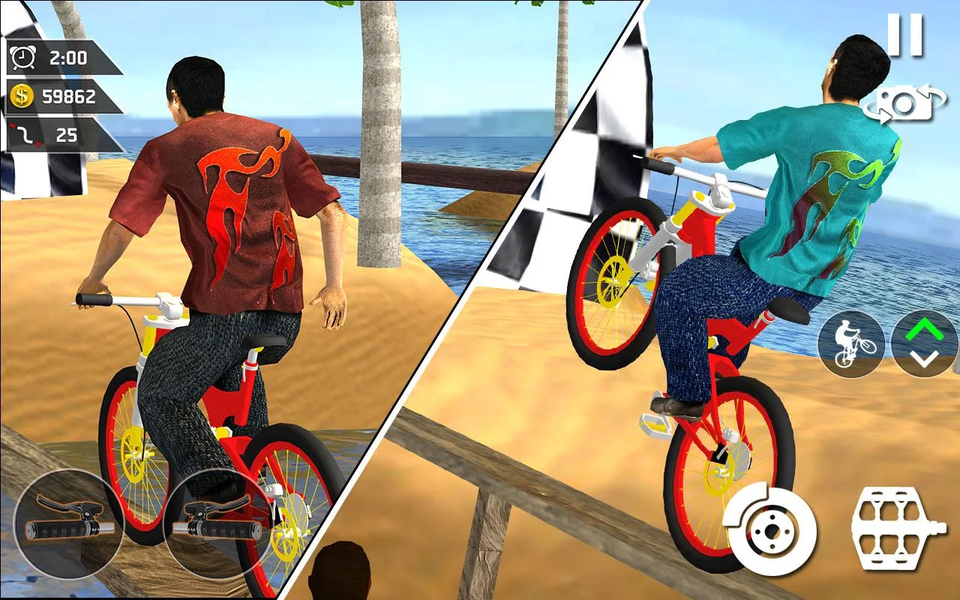 Waterpark BMX Bicycle Surfing - Gameplay image of android game
