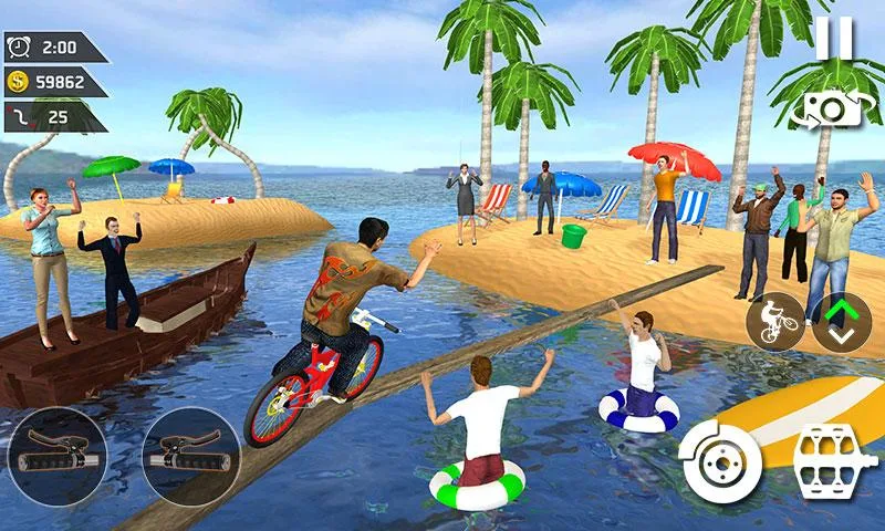 Waterpark BMX Bicycle Surfing - Gameplay image of android game