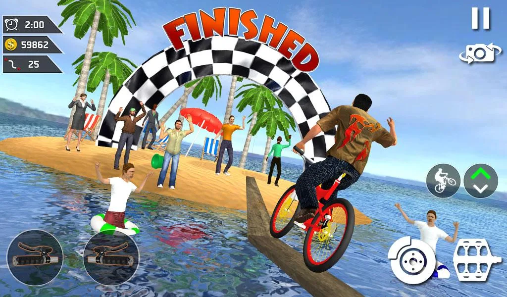 Waterpark BMX Bicycle Surfing - Gameplay image of android game