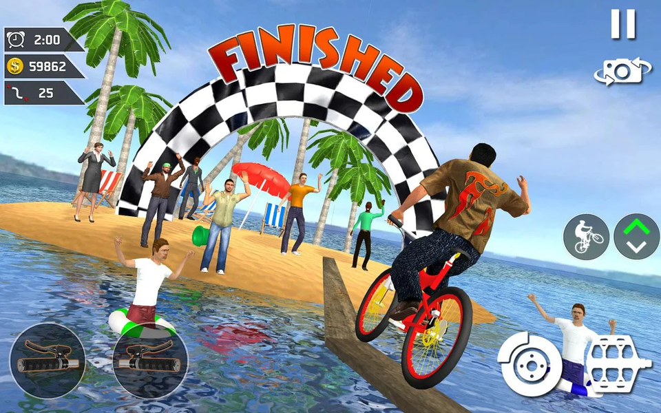 Waterpark BMX Bicycle Surfing - Gameplay image of android game