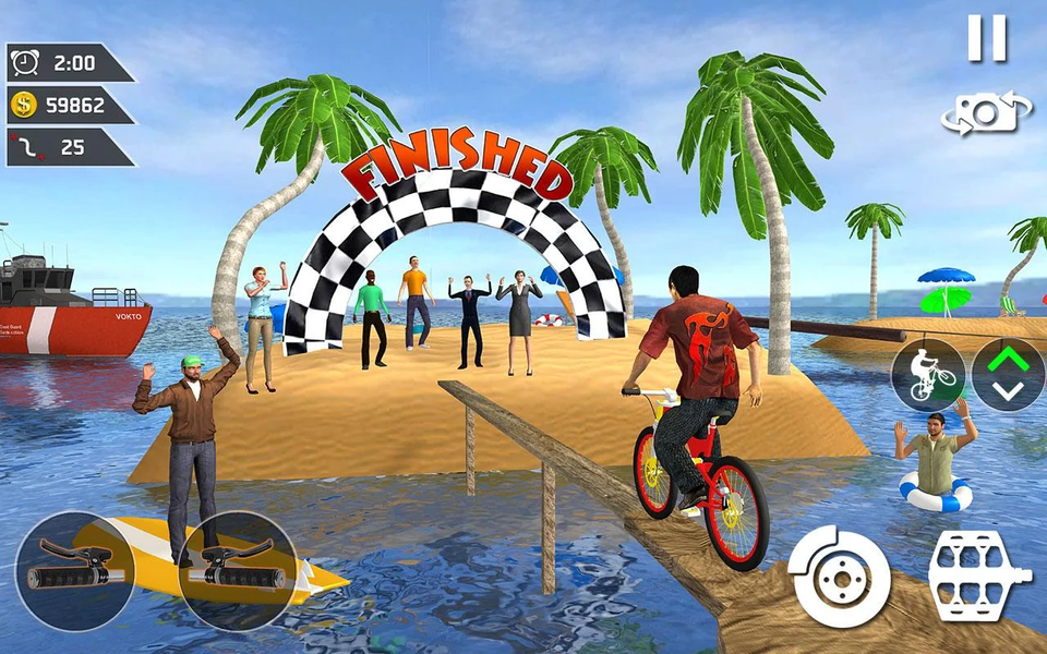 Waterpark BMX Bicycle Surfing - Gameplay image of android game