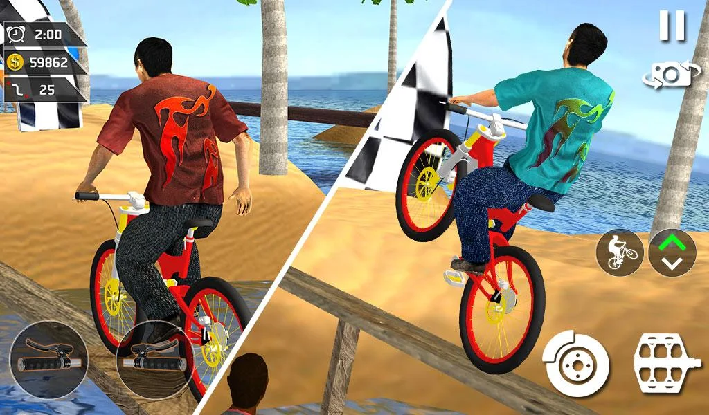 Waterpark BMX Bicycle Surfing - Gameplay image of android game