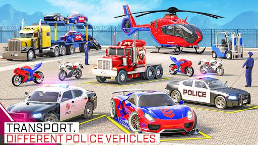 Police Truck Transporter Games - Image screenshot of android app