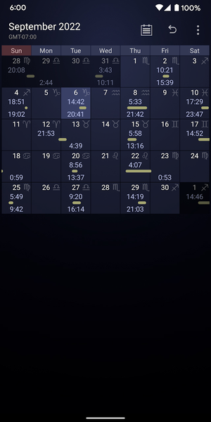 Simple VoC Moon Calendar - عکس برنامه موبایلی اندروید
