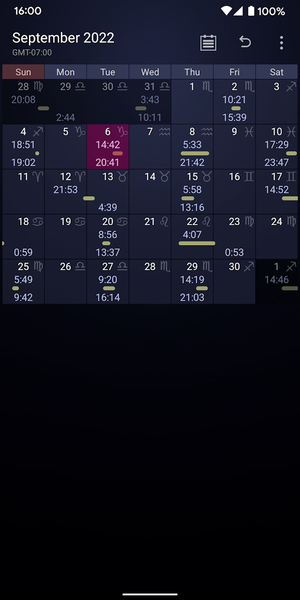 Simple VoC Moon Calendar - عکس برنامه موبایلی اندروید