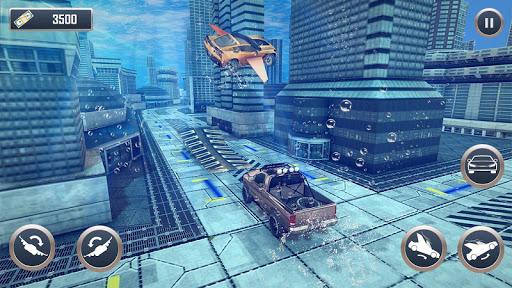 Underwater Stunts Car Flying Race - Gameplay image of android game