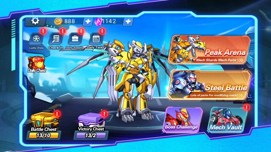 Mecha Storm: Robot Battle Game - Gameplay image of android game